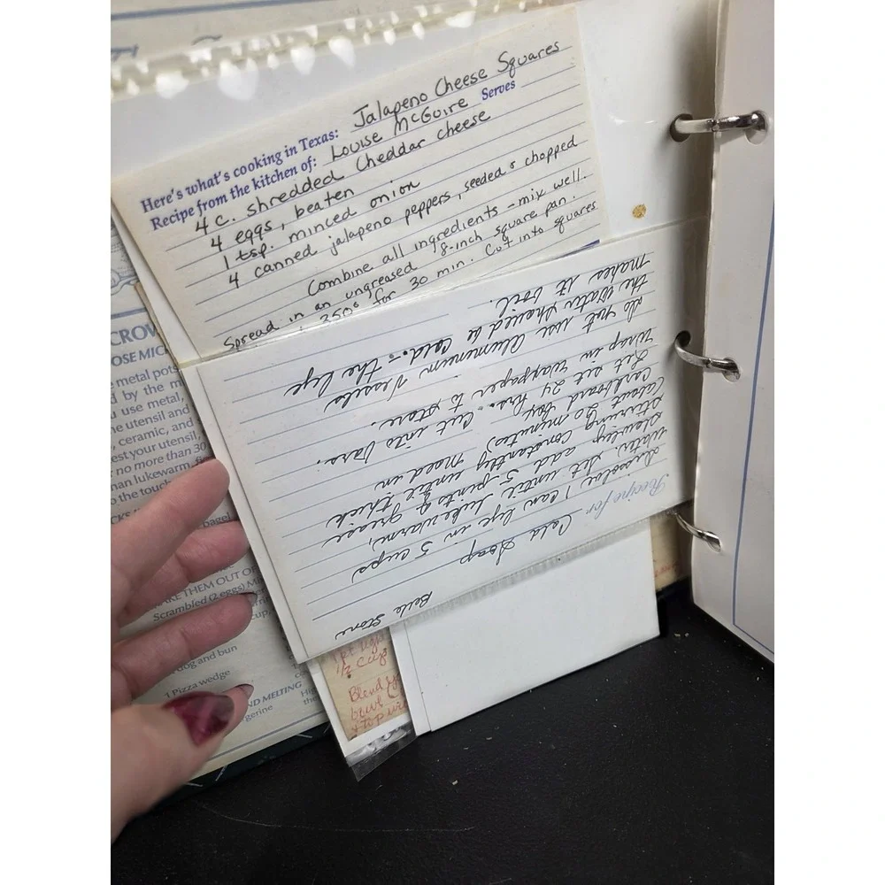 Estate Recipe Binder Handwritten Typed Cut Outs Etc.  Texas Based READ